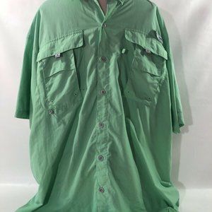 Columbia Mens Size Large Green Outdoor  PFG Shirt